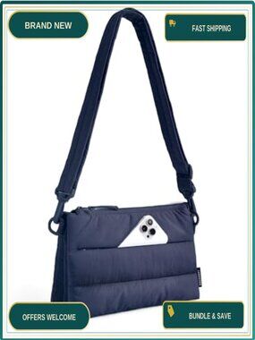 BAGSMART Crossbody Purse RFID Blocking Puffy Travel Handbag